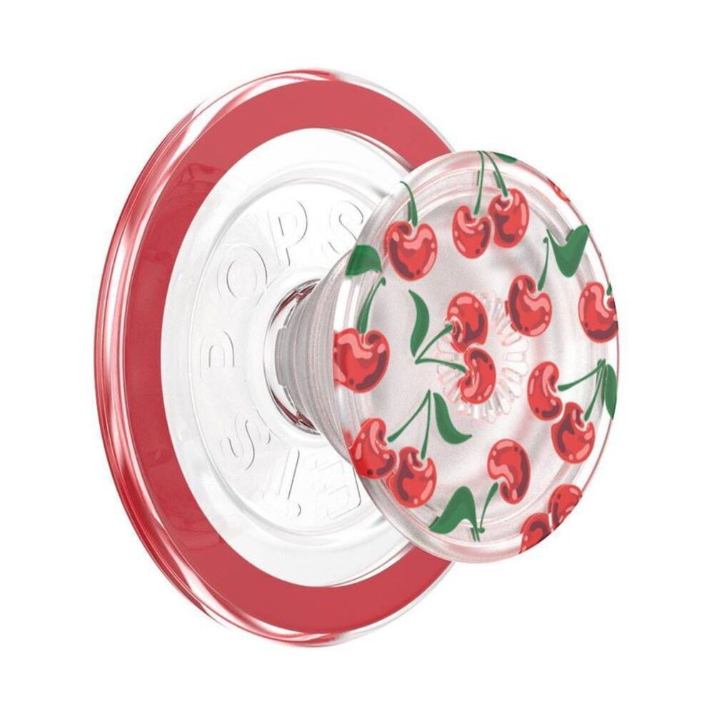 Magnetic Phone Grip with MagSafe Magnetic Adapter Ring Included - Cherry Red